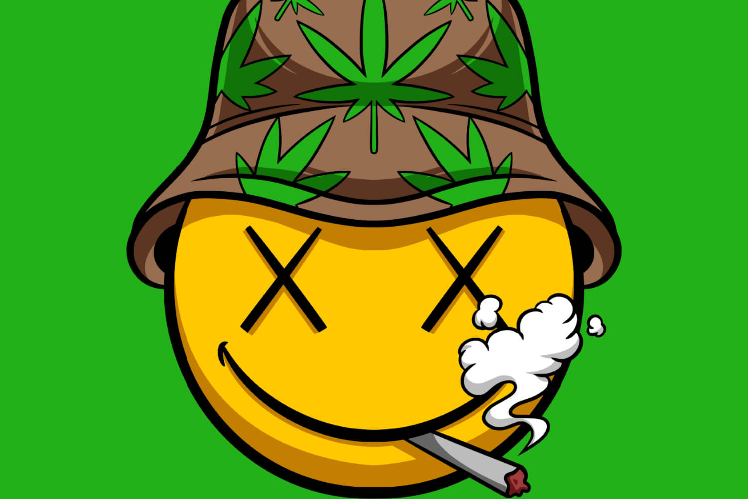pac-man smoking weed